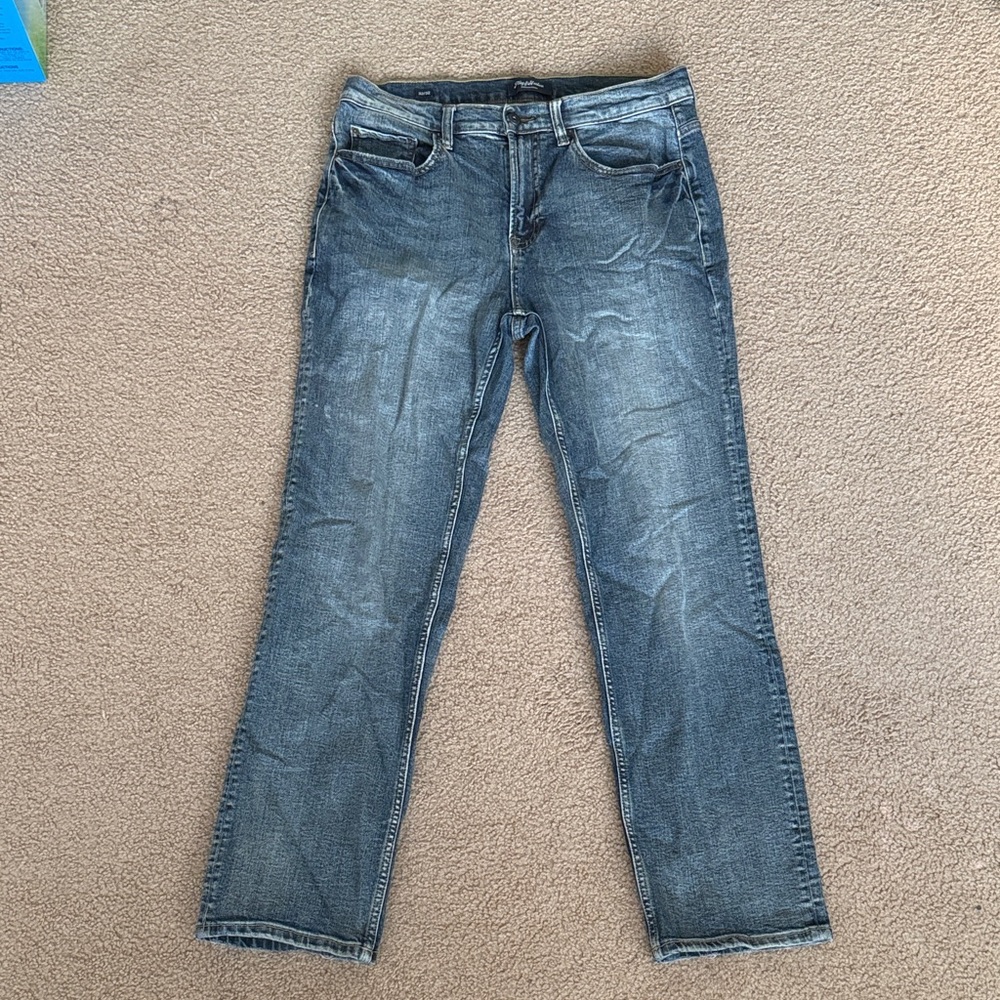 Relaxed Fit Blue Jeans
